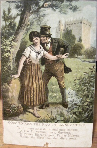 Cartolina irlandese kiss the - irlandese,